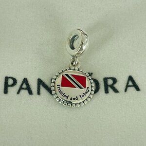 Pandora Trinidad and Tobago Flag Exclusive Charm Pendant S925 Sterling Silver